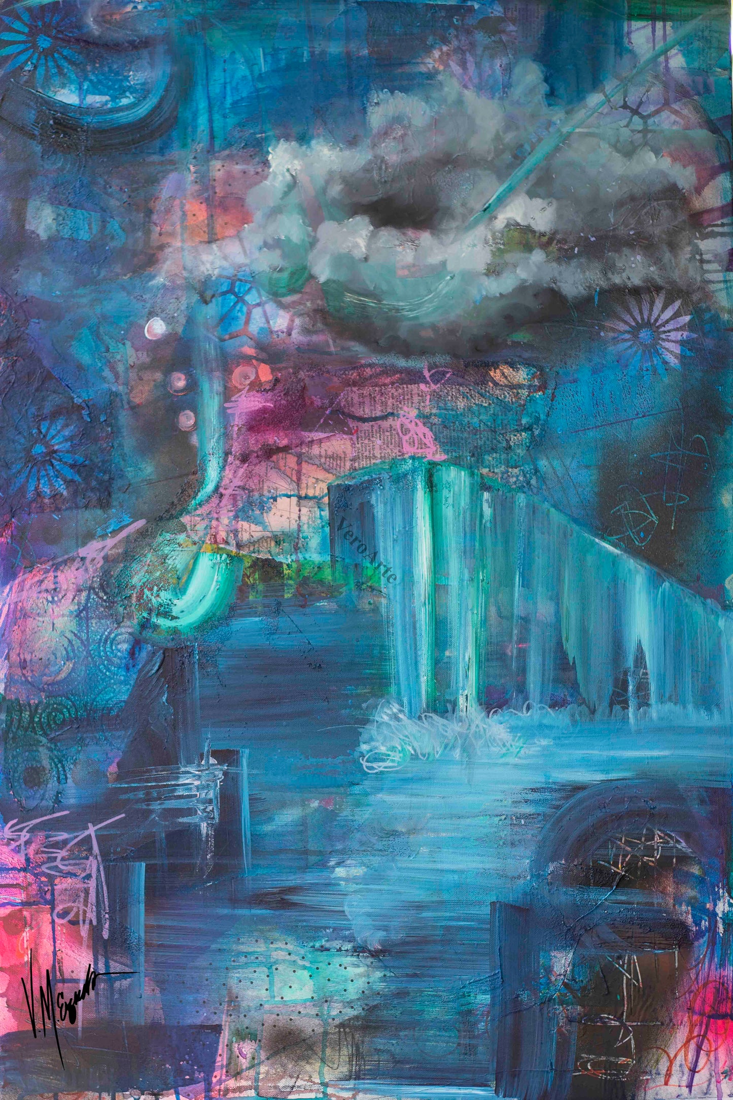 Sueno de Cascada 24" x 36" original