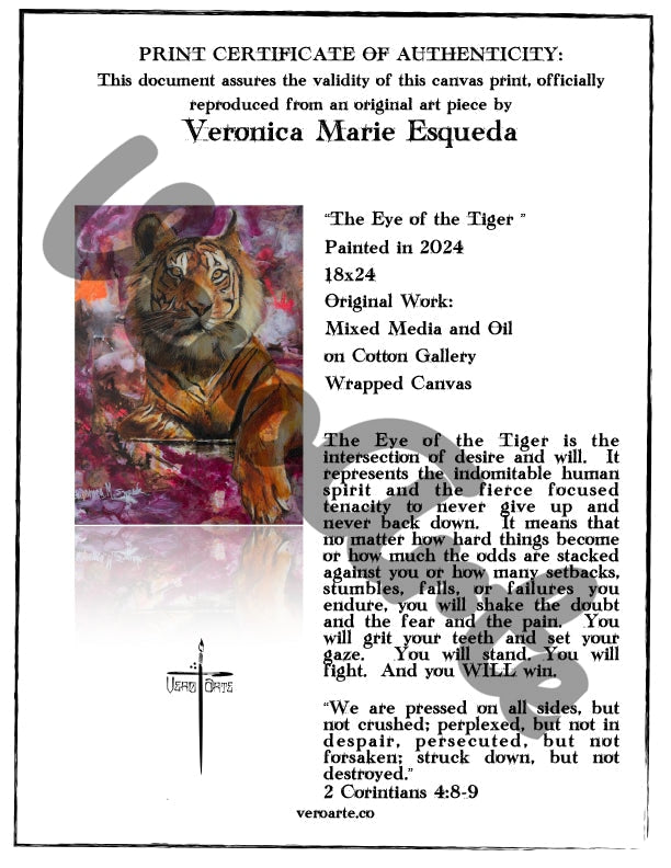 Eye of the Tiger Canvas Print (4:5 Ratio)