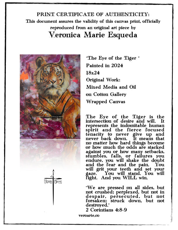 Eye of the Tiger Canvas Print (4:5 Ratio)