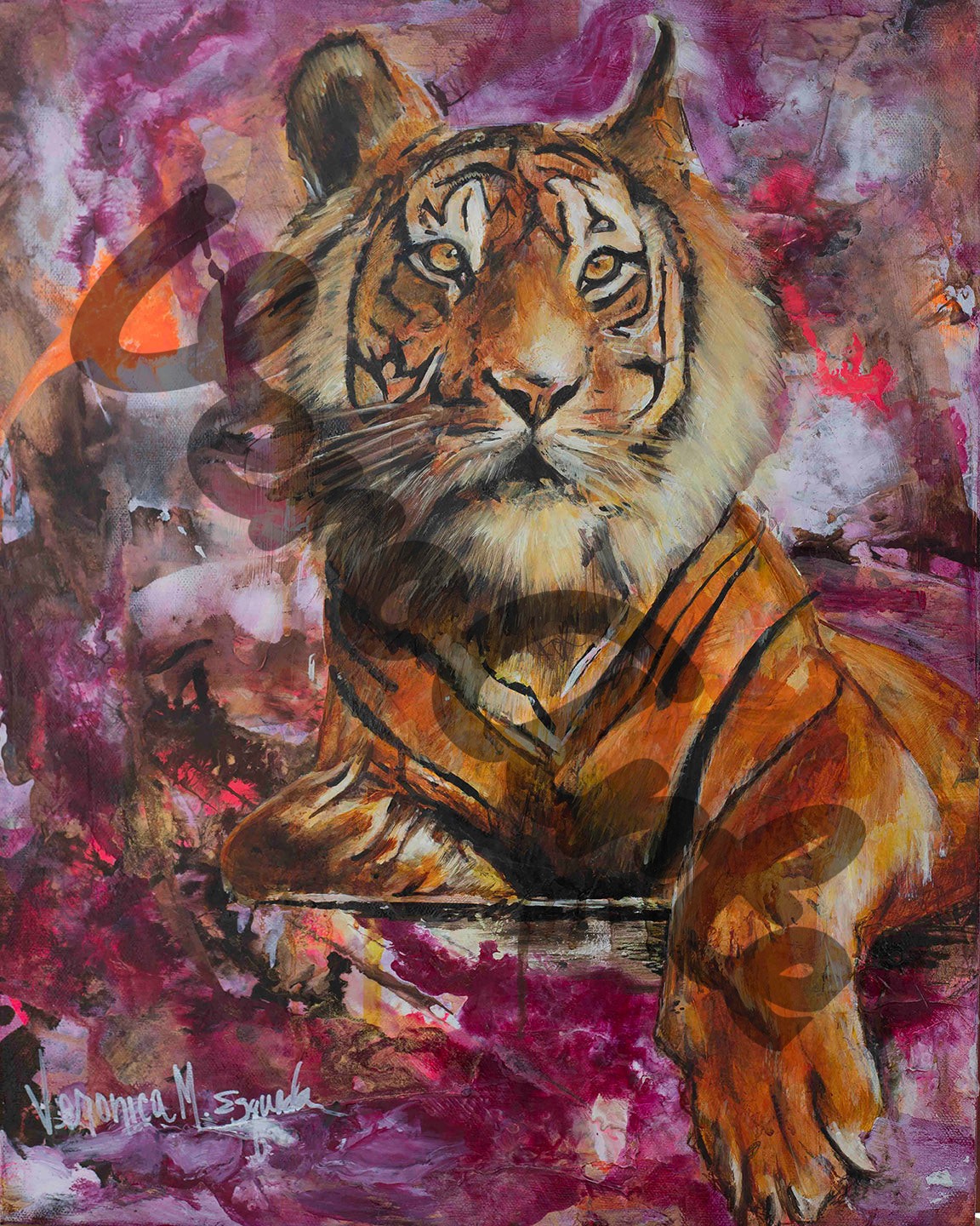 Eye of the Tiger 16" x 20" Original