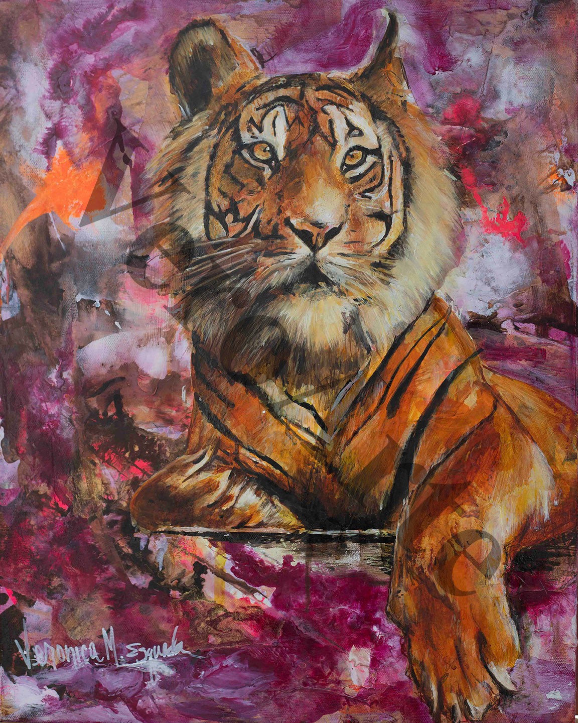 Eye of the Tiger 16" x 20" Original