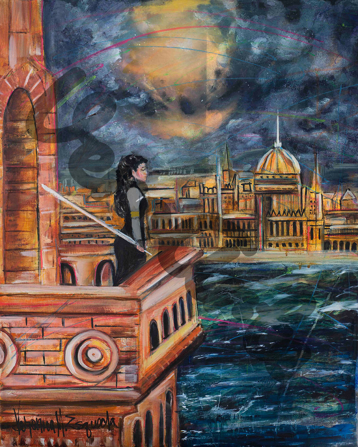 The Watchman 16" x 20" original