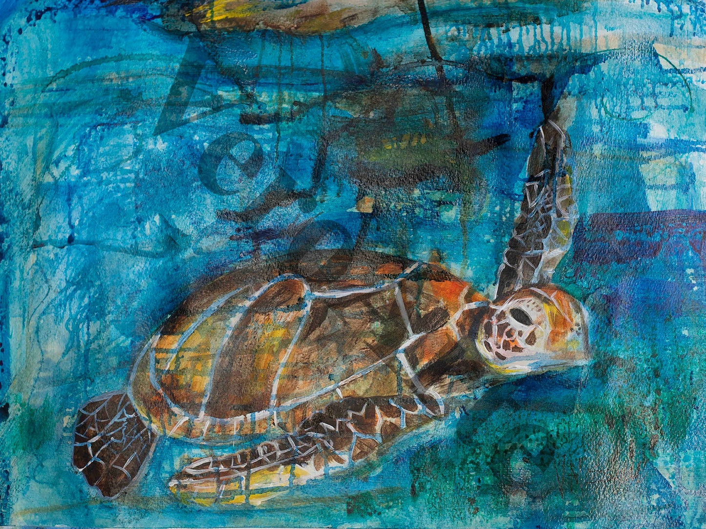 Wisdom of the Sea 18" x 24" original