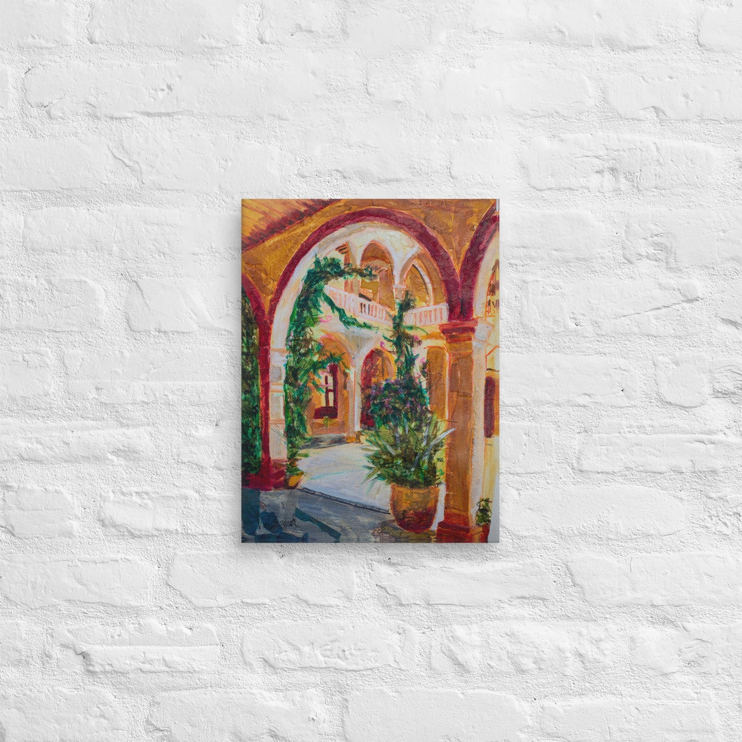 Tuscan Court Canvas Print (3:4 Ratio)
