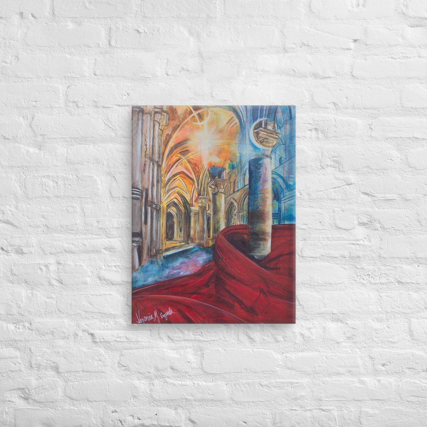 The Train of His Robe Fills the Temple Canvas Print (3:4 Ratio)