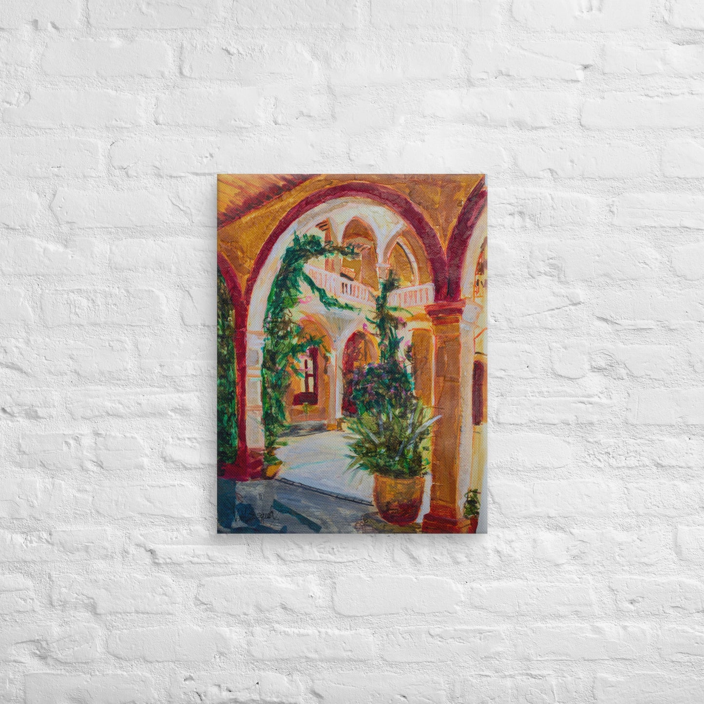 Tuscan Court Canvas Print (3:4 Ratio)