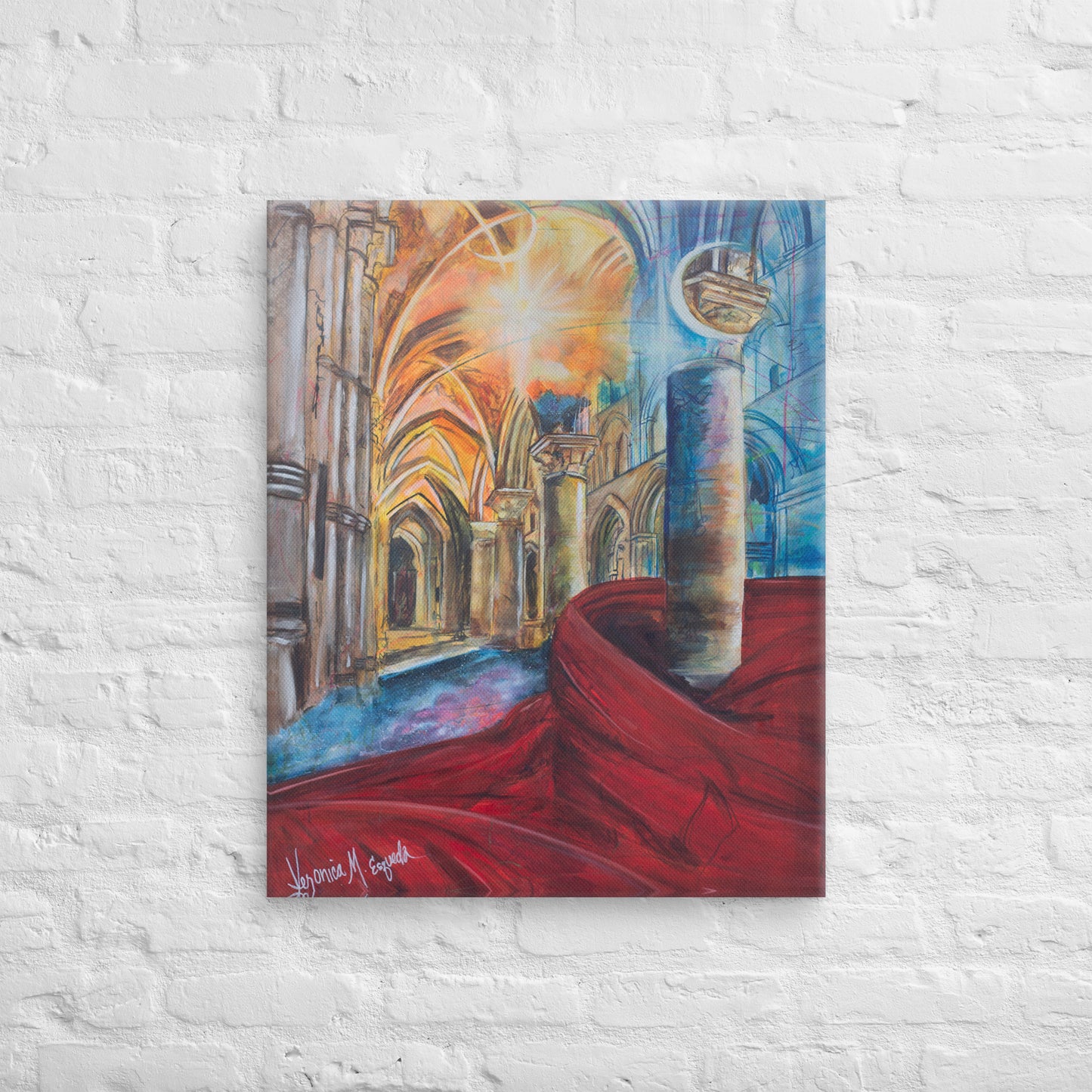 The Train of His Robe Fills the Temple Canvas Print (4:5 Ratio)