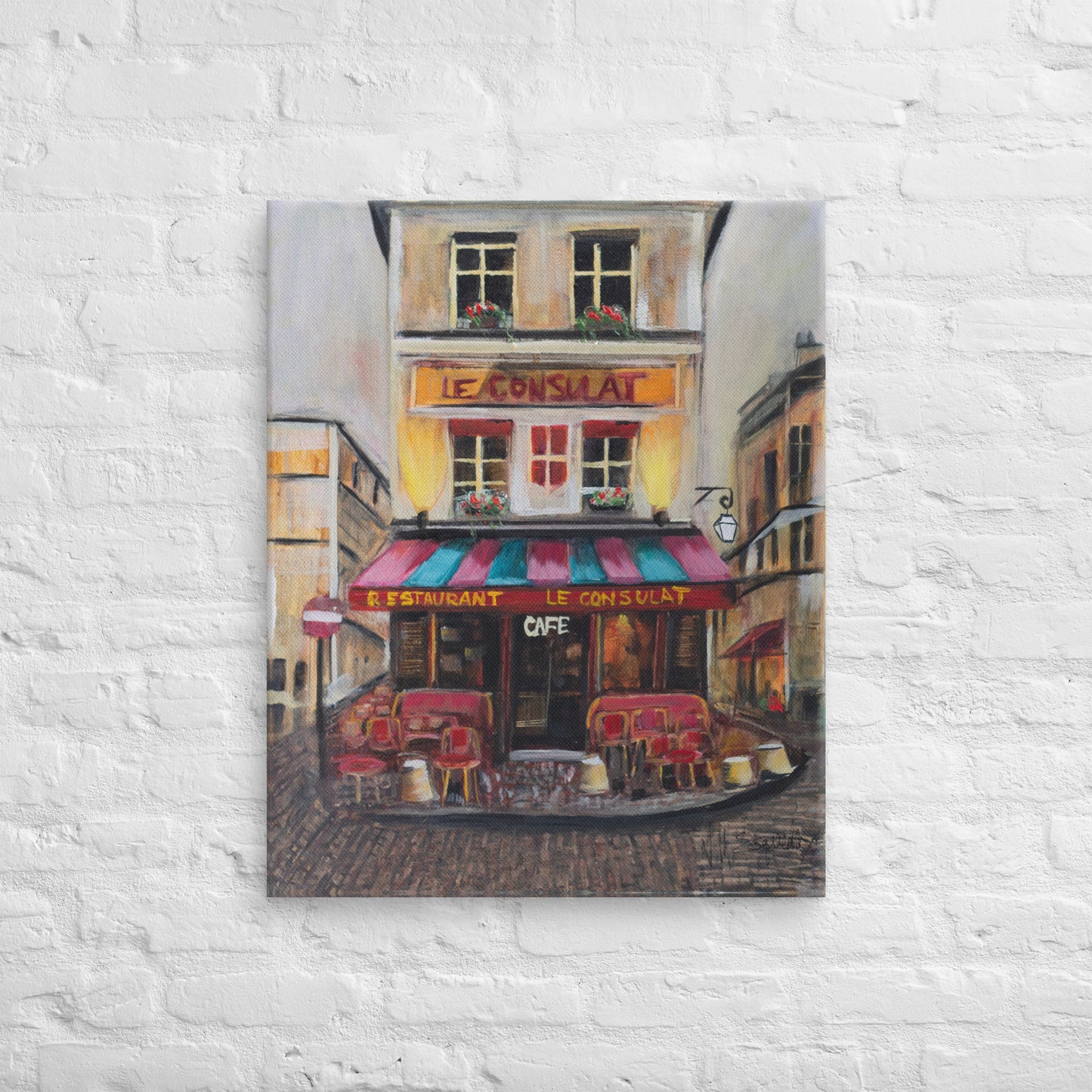 Le Cafe Canvas Print (4:5 Ratio)