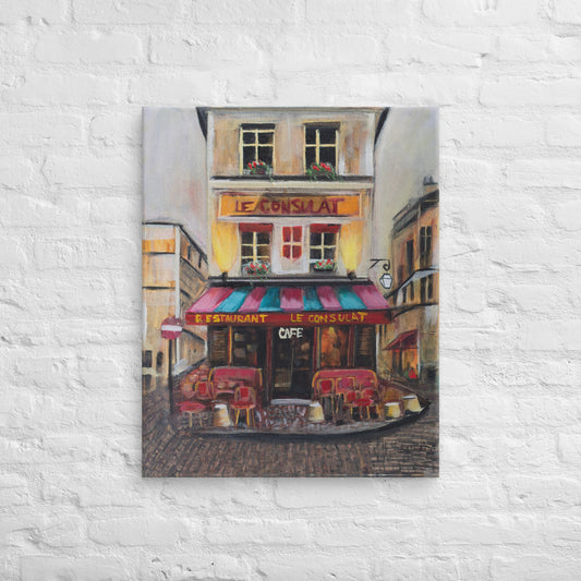 Le Cafe Canvas Print (4:5 Ratio)