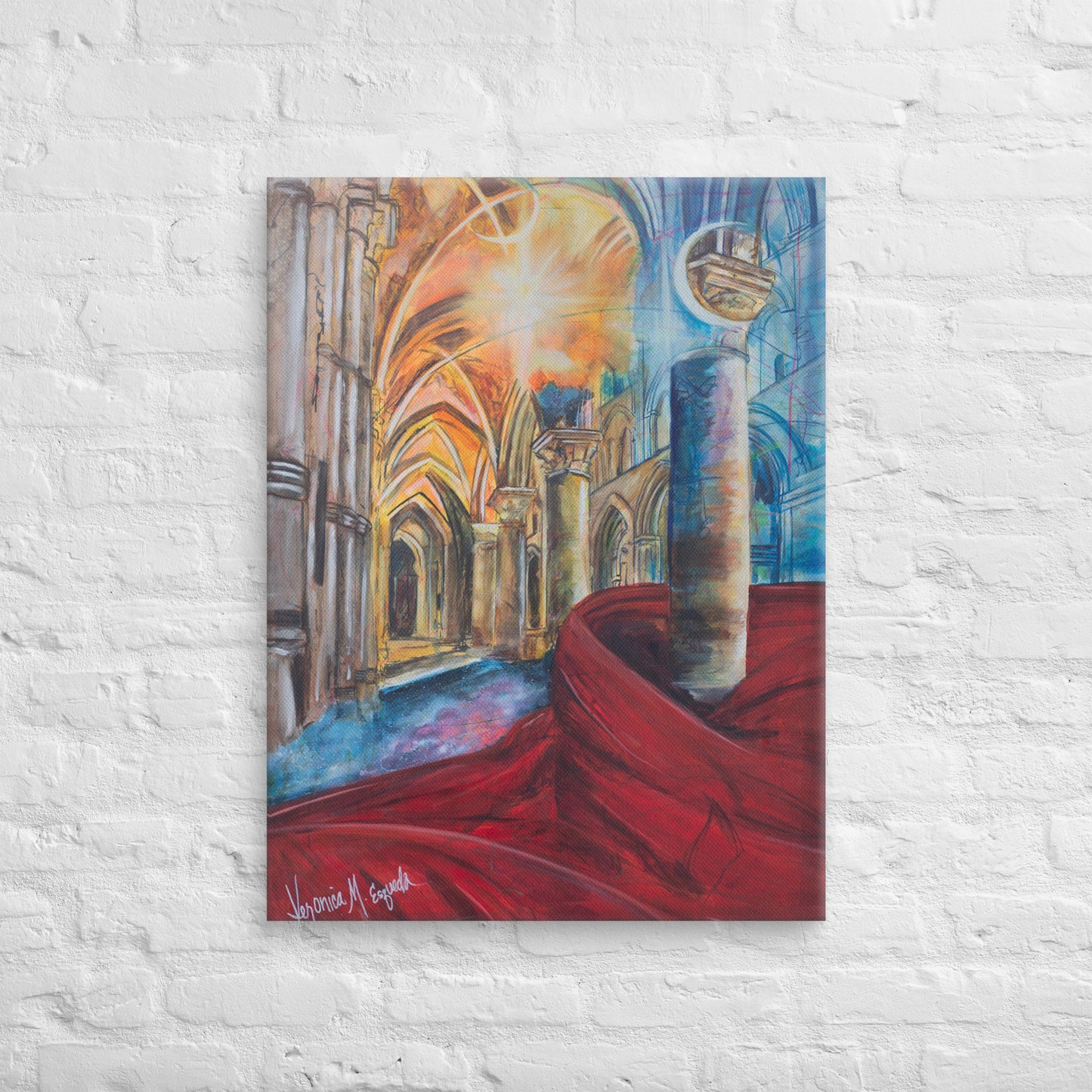 The Train of His Robe Fills the Temple Canvas Print (3:4 Ratio)