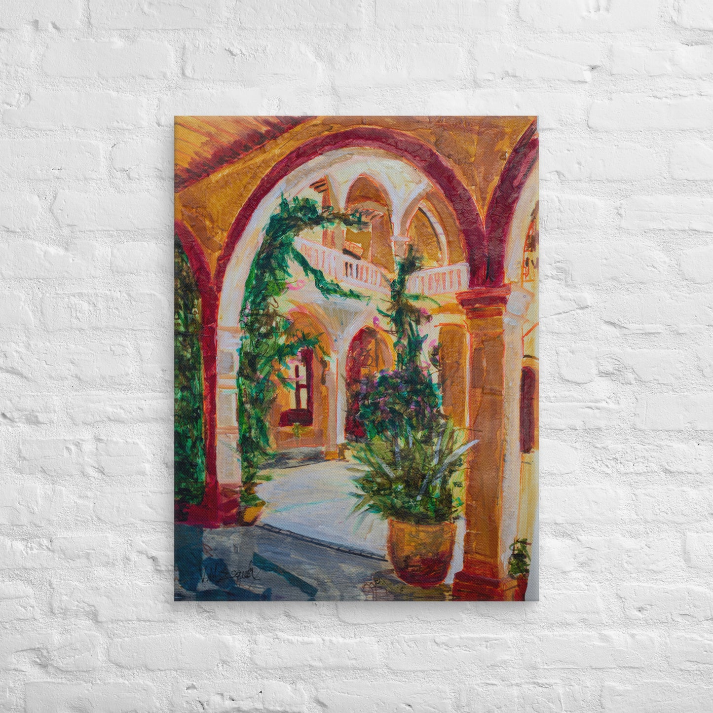 Tuscan Court Canvas Print (3:4 Ratio)