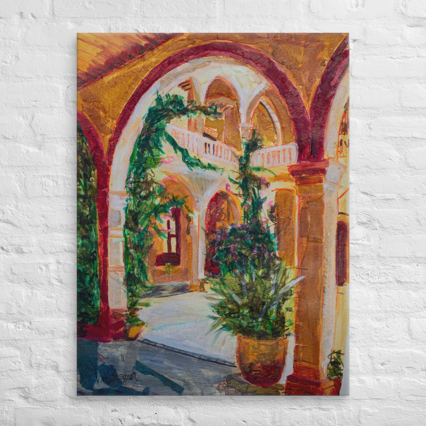 Tuscan Court Canvas Print (3:4 Ratio)