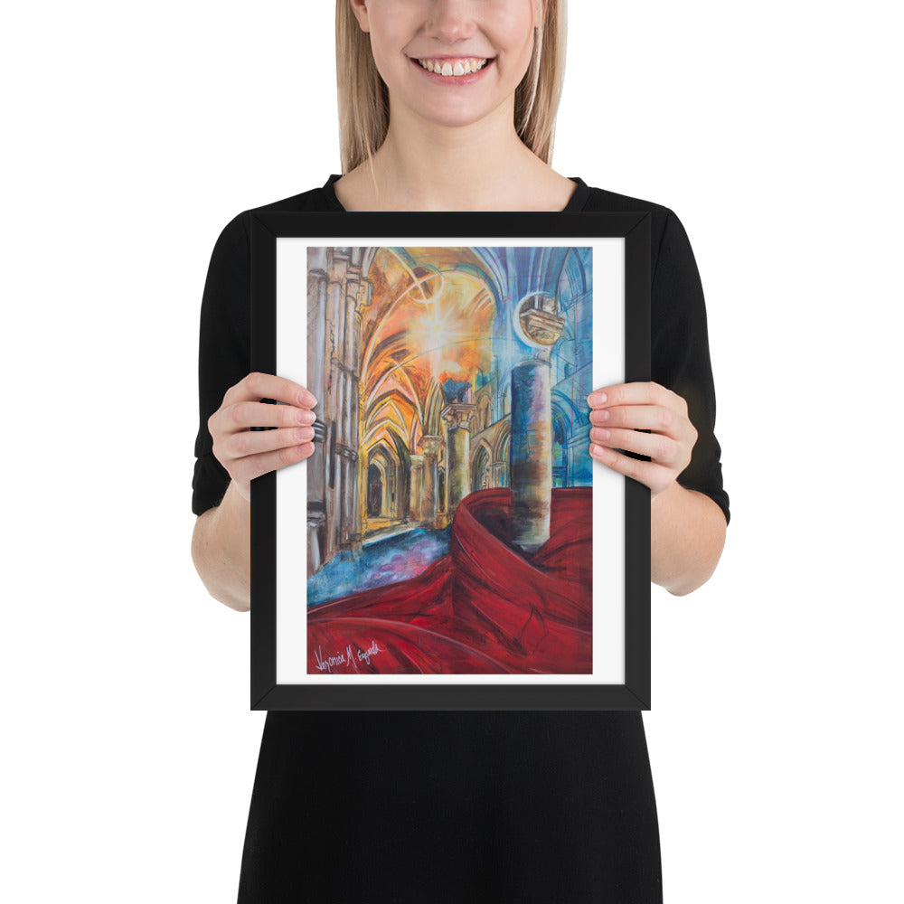 The Train of His Robe Fills the Temple Poster (Framed)