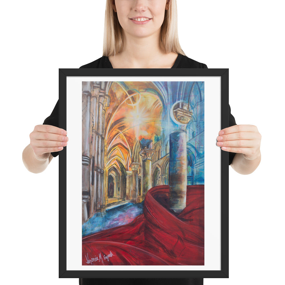 The Train of His Robe Fills the Temple Poster (Framed)