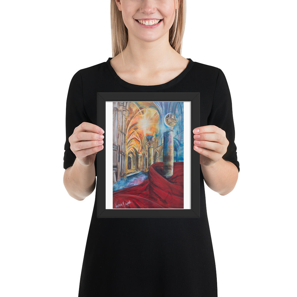 The Train of His Robe Fills the Temple Poster (Framed)