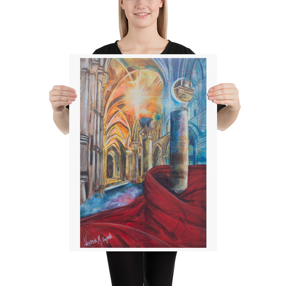 The Train of His Robe Fills the Temple Poster (Unframed)