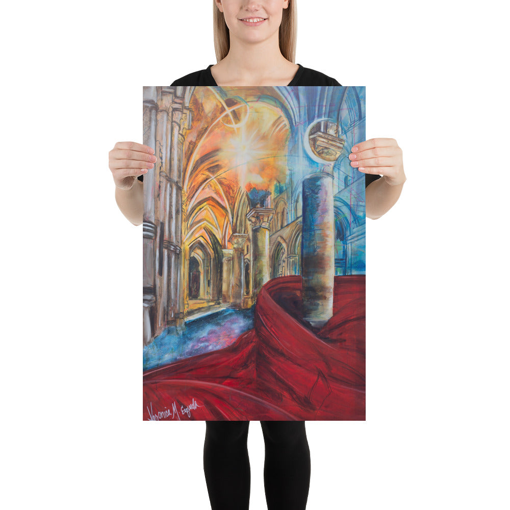 The Train of His Robe Fills the Temple Poster (Unframed)