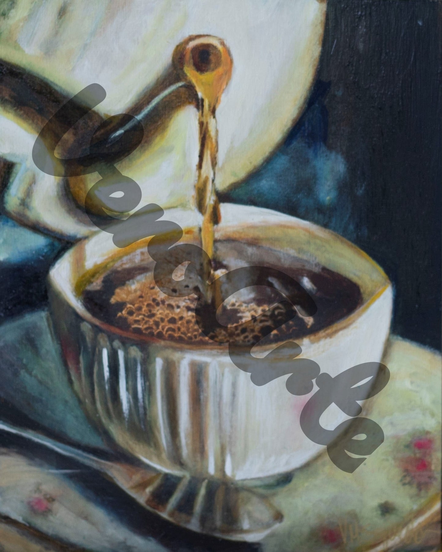 Tea Time 8" x 10" original