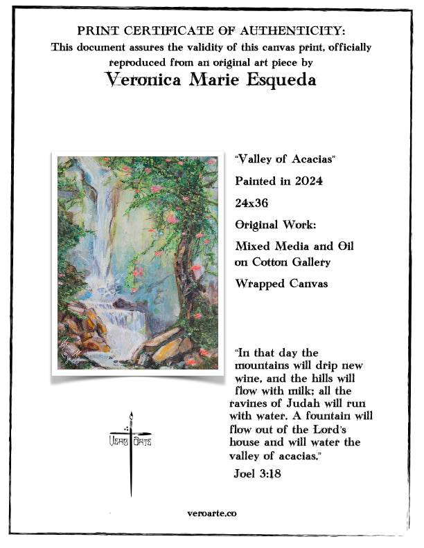 Valley of Acacias Canvas Print (3:4 Ratio)